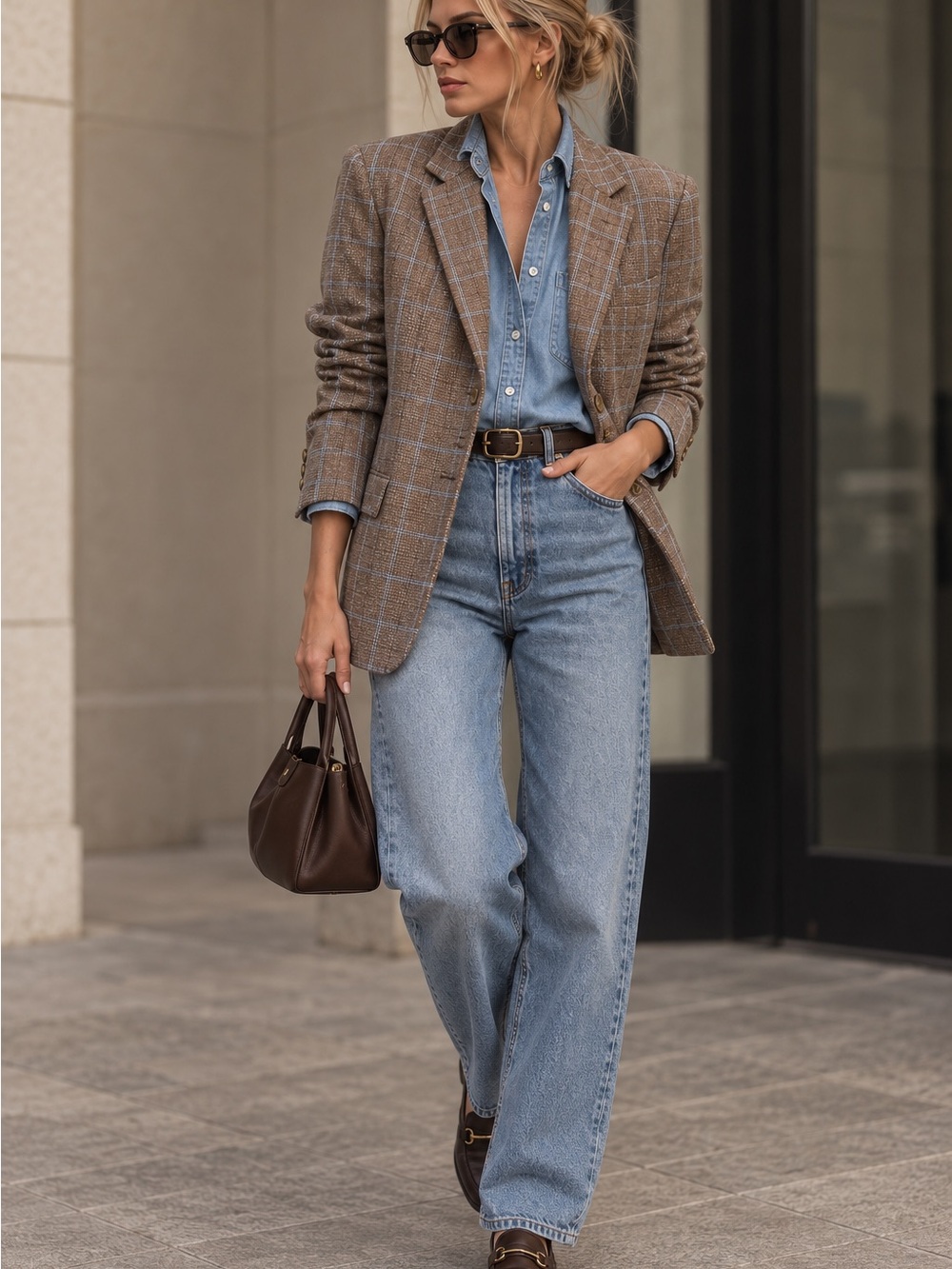 Tailorbyrd Straight-Leg Jeans in Light Blue Denim